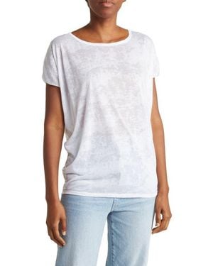 Go Couture Cap Sleeve Dolman Tee - White