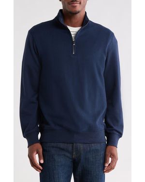 14th & Union French Terry Quarter Zip Sweatshirt - Blue