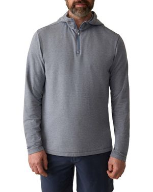 Faherty Movement Quarter Zip Hoodie - Gray
