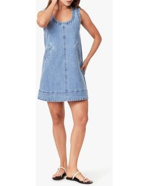 Habitual Micro Studded Denim Minidress - Blue