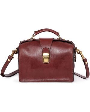 Old Trend Doctor Transport Leather Satchel - Red