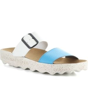 ASPORTUGUESAS Coly Platform Slide Sandal - Blue