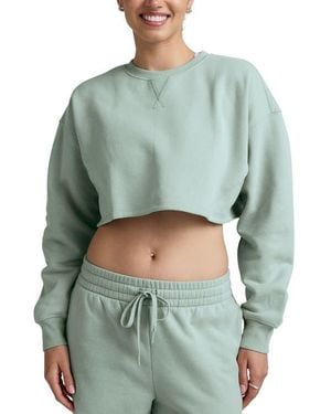 Beyond Yoga Luxefleece Boxy Crop Sweatshirt - Green