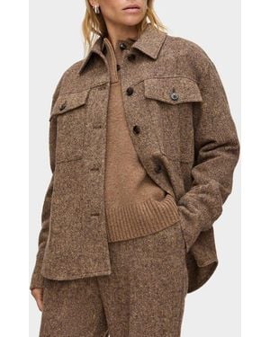 ALIGNE Charlie Recycled Wool Blend Shirt Jacket - Brown