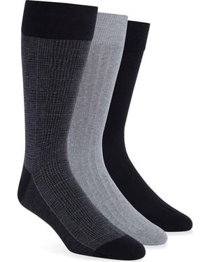Lorenzo Uomo 3-Pack Dress Socks - Blue