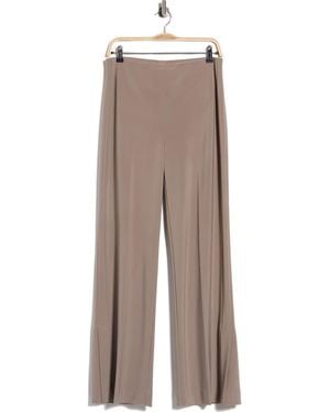 Joseph Ribkoff Bonded Silky Knit Wide Leg Pants - Brown