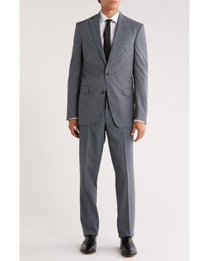 No Ordinary Joe by Ted Baker Jake Gingham Wool Suit - Gray