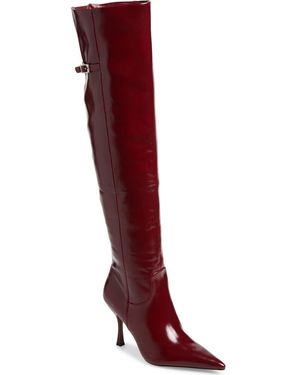 Steve Madden Dawn Pointed Toe Over The Knee Boot - Red