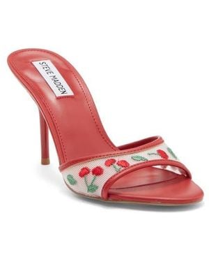 Steve Madden Porcha Stiletto Mule Sandal - Red