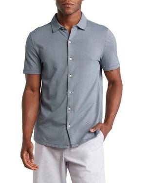 Robert Barakett Beck Short Sleeve Knit Shirt - Blue