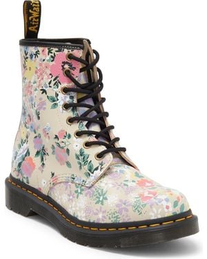 Dr. Martens 1460 Floral Lace-Up Boot - Black