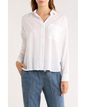 James Perse Oversize Long Sleeve Button-Up Shirt - White