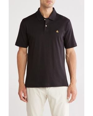 Brooks Brothers Cotton Interlock Knit Polo - Black