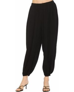 Alexia Admor Silas Draped Balloon Pants - Black