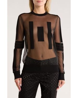 Helmut Lang Astro Sheer Mesh Sweater - Black