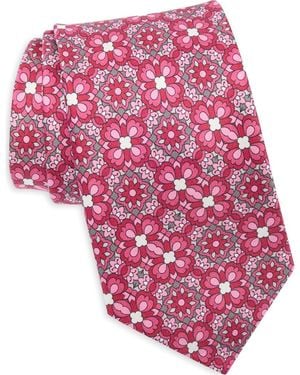 Robert Graham Floral Medallion Silk Tie - Pink