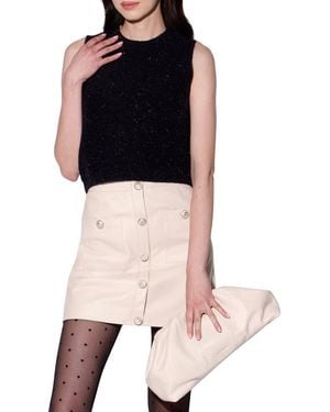 Walter Baker Joy Sleeveless Sparkle Knit Top - Black