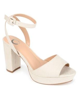 Journee Collection Nairri Platform Sandal - Natural