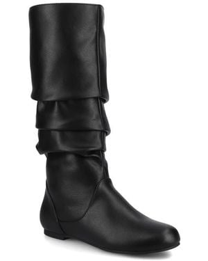 Journee Collection Journee Jayne Ruched Tall Boot - Black
