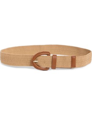 Vince Camuto Braided Stretch Belt - Natural