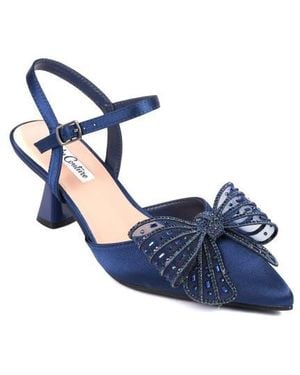 Lady Couture Leslie Pointed Toe Pump - Blue