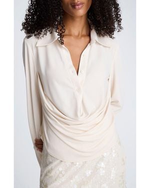 Kenneth Cole Drape Front Shirt - Multicolor