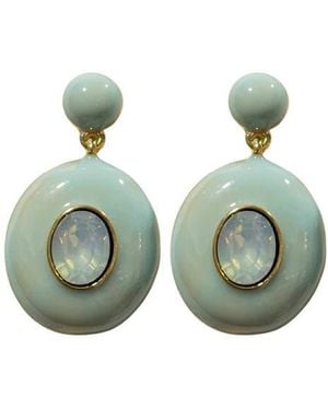 MacRae & Co Maggie Crystal Drop Earrings - Green