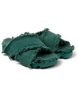 CAMPERLAB Brutus Frayed Canvas Sandal - Green