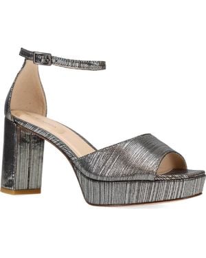 Pelle Moda Pearly Ankle Strap Platform Sandal - Gray