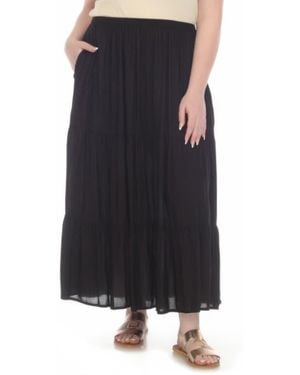 Boho Me Tiered Maxi Skirt - Black