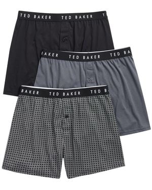 Ted Baker Assorted 3-Pack Knit Boxers - Black