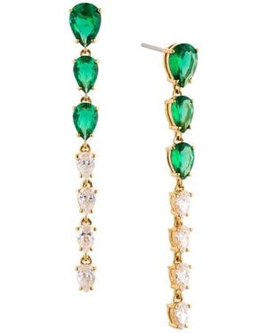 Nadri Social Lights Linear Drop Earrings - Black
