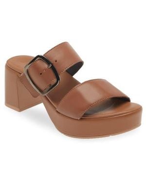 Naot Celeb Platform Slide Sandal - Brown