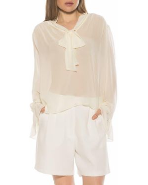 Alexia Admor Bow Shirt - Natural