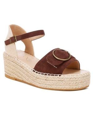 LONDON RAG Amilta Platform Wedge Espadrille Sandal - Brown