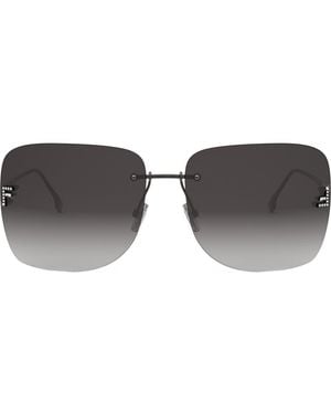 Fendi First 65Mm Oversize Square Sunglasses - Gray