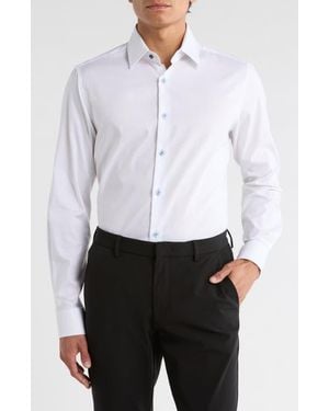 Duchamp Solid Slim Fit Dress Shirt - White