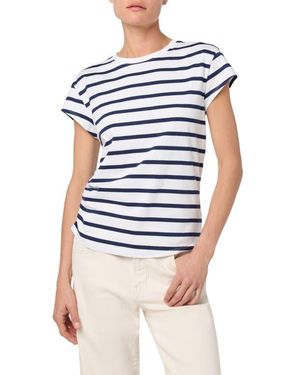 Hudson Jeans Short Sleeve Ruched T-Shirt - White