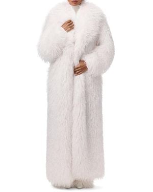 Naked Wardrobe Faux Shearling Coat - White