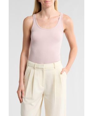 Vince Favorite Pima Cotton & Modal Tank - Pink