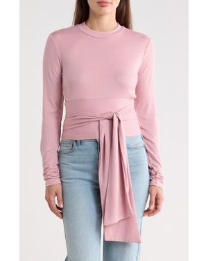 Go Couture Tie Back Top - Pink