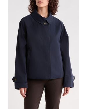 London Fog Single Breasted Short Trench Coat - Blue