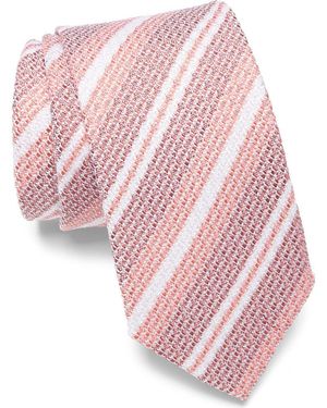 Bonobos Textured Stripe Silk Tie - Pink
