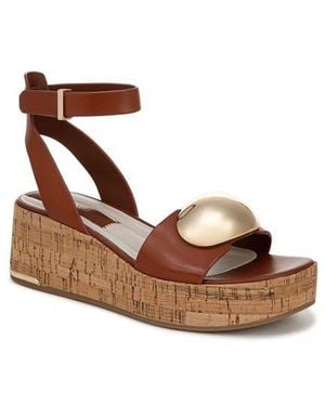 Franco Sarto Taysha Ankle Strap Platform Wedge Sandal - Brown