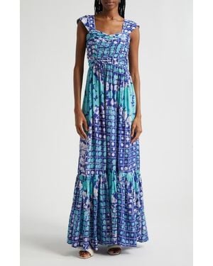 Busayo Tunde Maxi Dress - Blue
