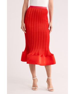 Jonathan Simkhai Hollis Midi Skirt - Red