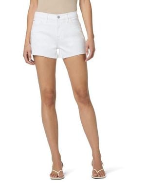 Hudson Jeans Gracie Raw Hem Denim Shorts - White