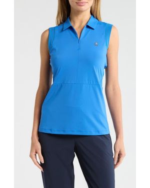 Original Penguin Sleeveless Zip Polo - Blue