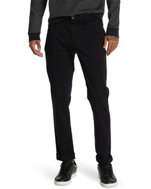 14th & Union The Wallin Stretch Twill Trim Fit Chino Pants - Black
