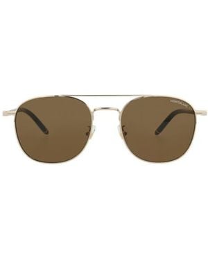 Montblanc 56Mm Aviator Sunglasses - Multicolor